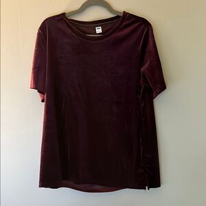 Old Navy Burgundy Velvet Top